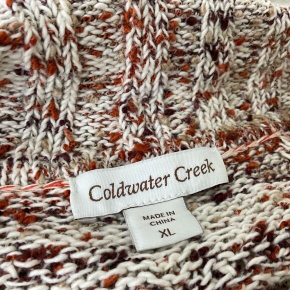 Coldwater Creek Long Line open front Cardigan women’s XL multicolor browns - Picture 3 of 11